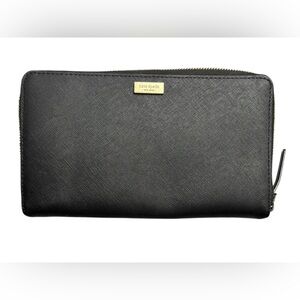 Kate Spade Black Leather XL Travel Wallet